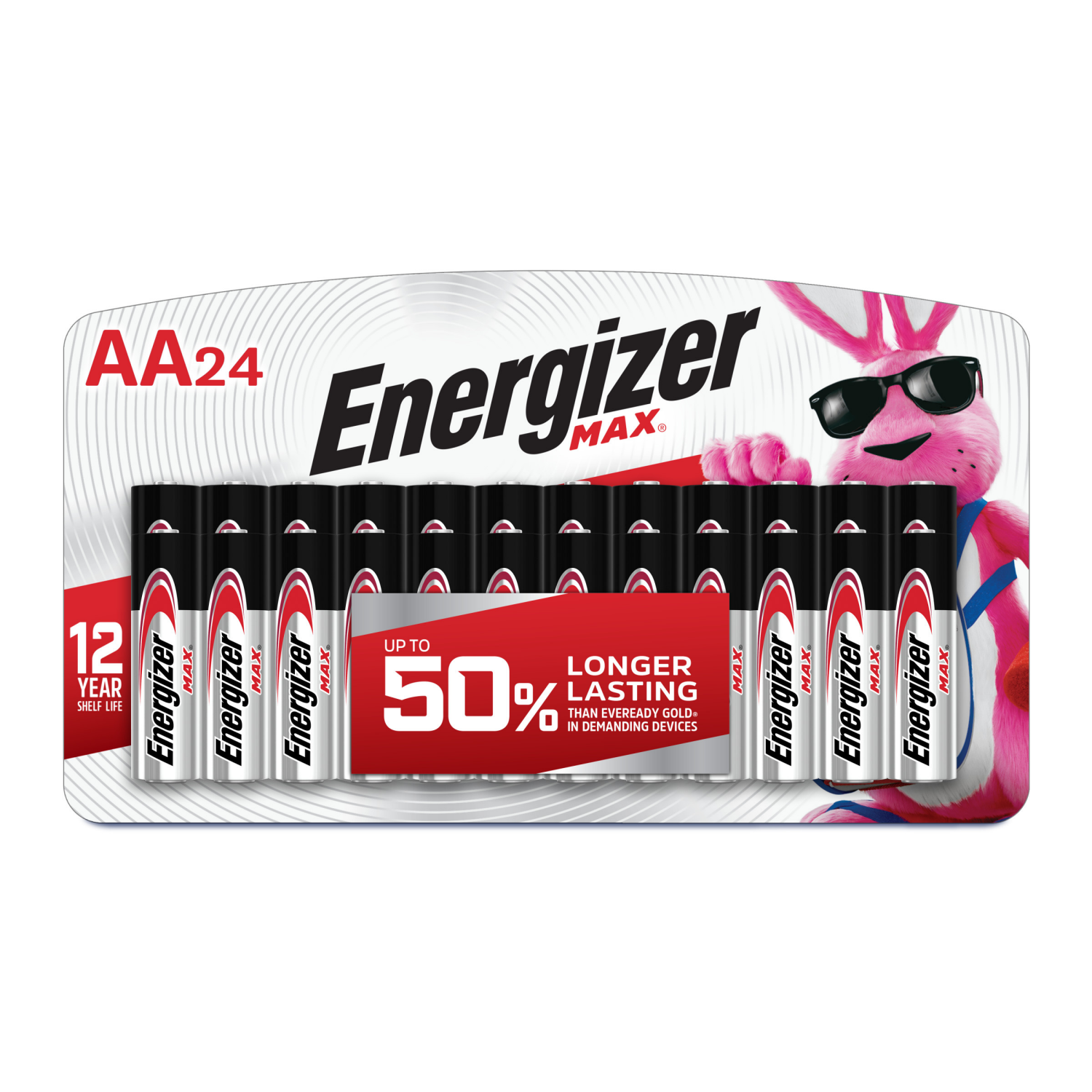slide 1 of 2, Energizer MAX AA Batteries (24 Pack), Double A Alkaline Batteries, 24 ct