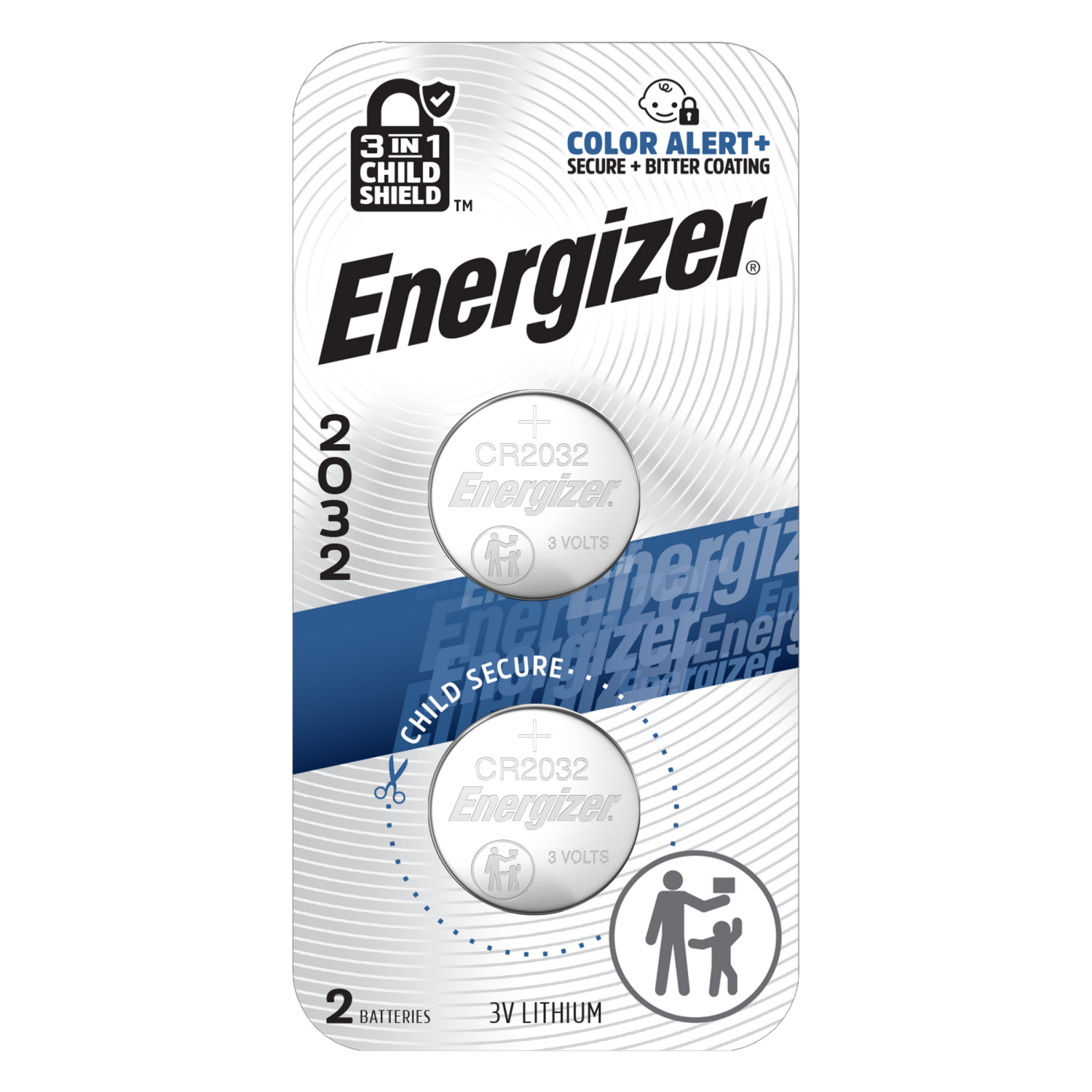 slide 1 of 2, Energizer 2032 Batteries (2 Pack), 3V Lithium Coin Batteries, 1 ct