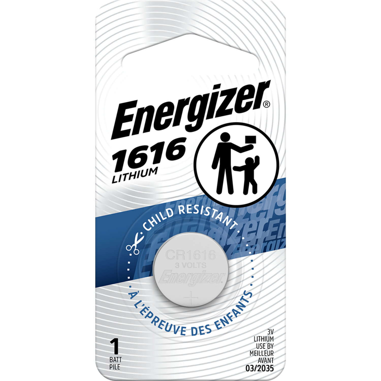 slide 1 of 2, Energizer 1616 Lithium Coin Battery, 1 Pack, 1 ct