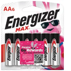 Energizer Max AA6 Alkaline Batteries 1 ea