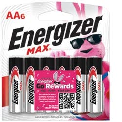 Energizer Max AA6 Alkaline Batteries 1 ea