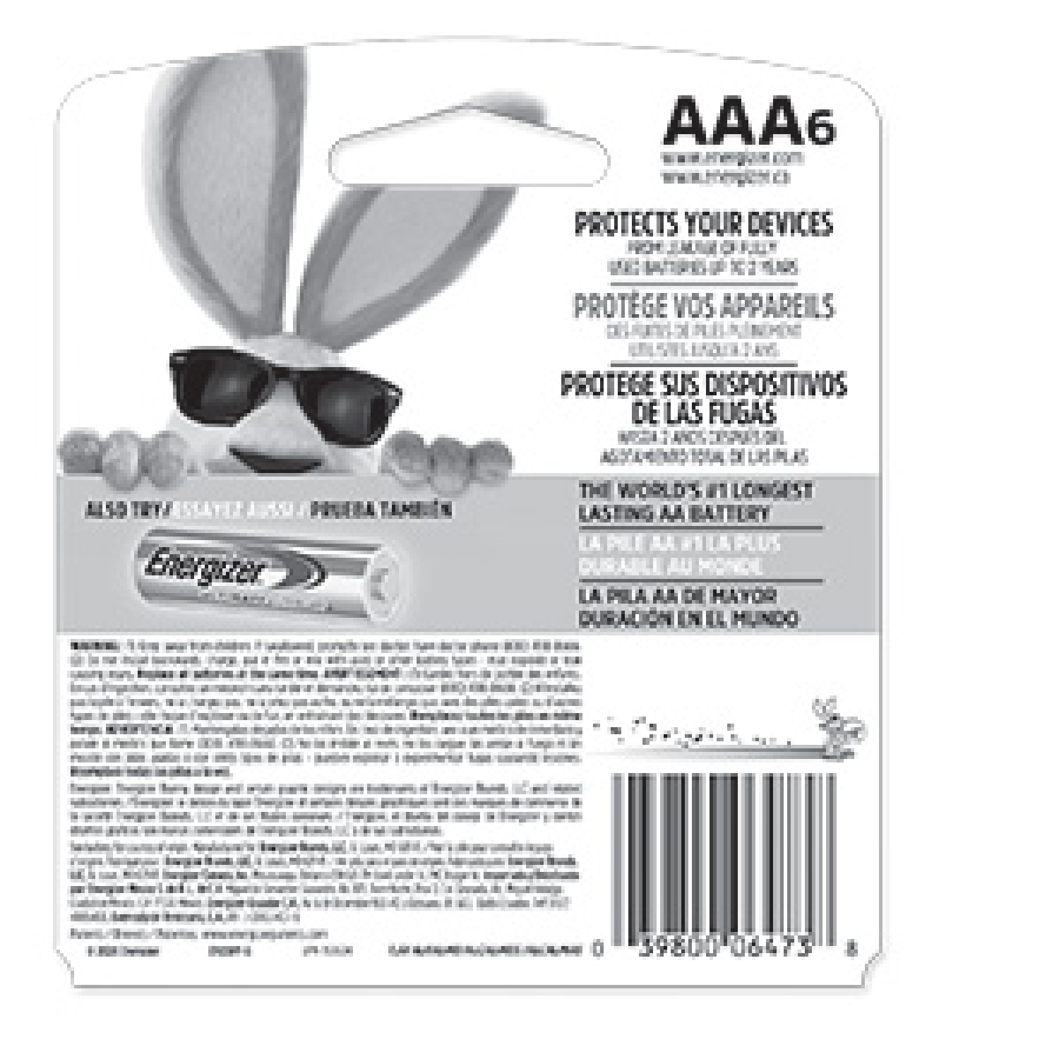 slide 2 of 2, Energizer Max 1.5V AAA Alkaline Batteries 1 ea, 1 ct