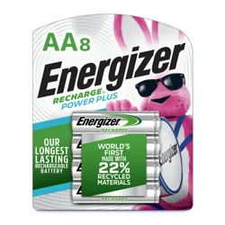 Energizer Recharge Universal AA Rechargeable Batteries 8-Pack