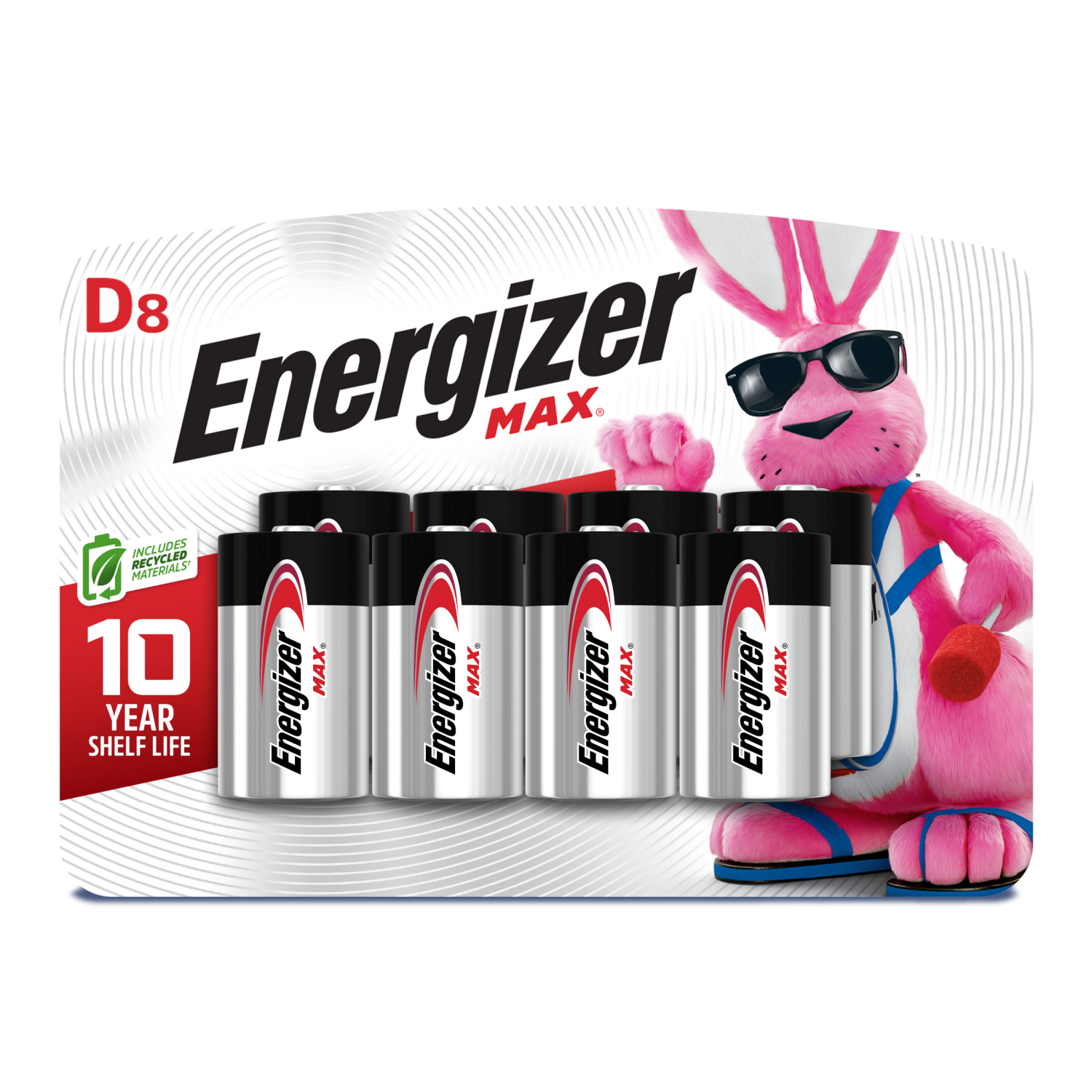 slide 1 of 2, Energizer Max D Alkaline Battery 8 ea, 8 ct