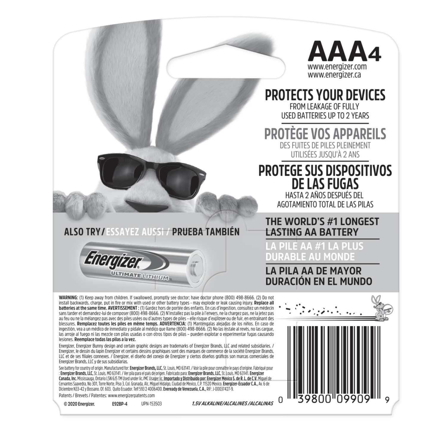 slide 2 of 2, Energizer MAX AAA Batteries (4 Pack), Triple A Alkaline Batteries, 4 ct