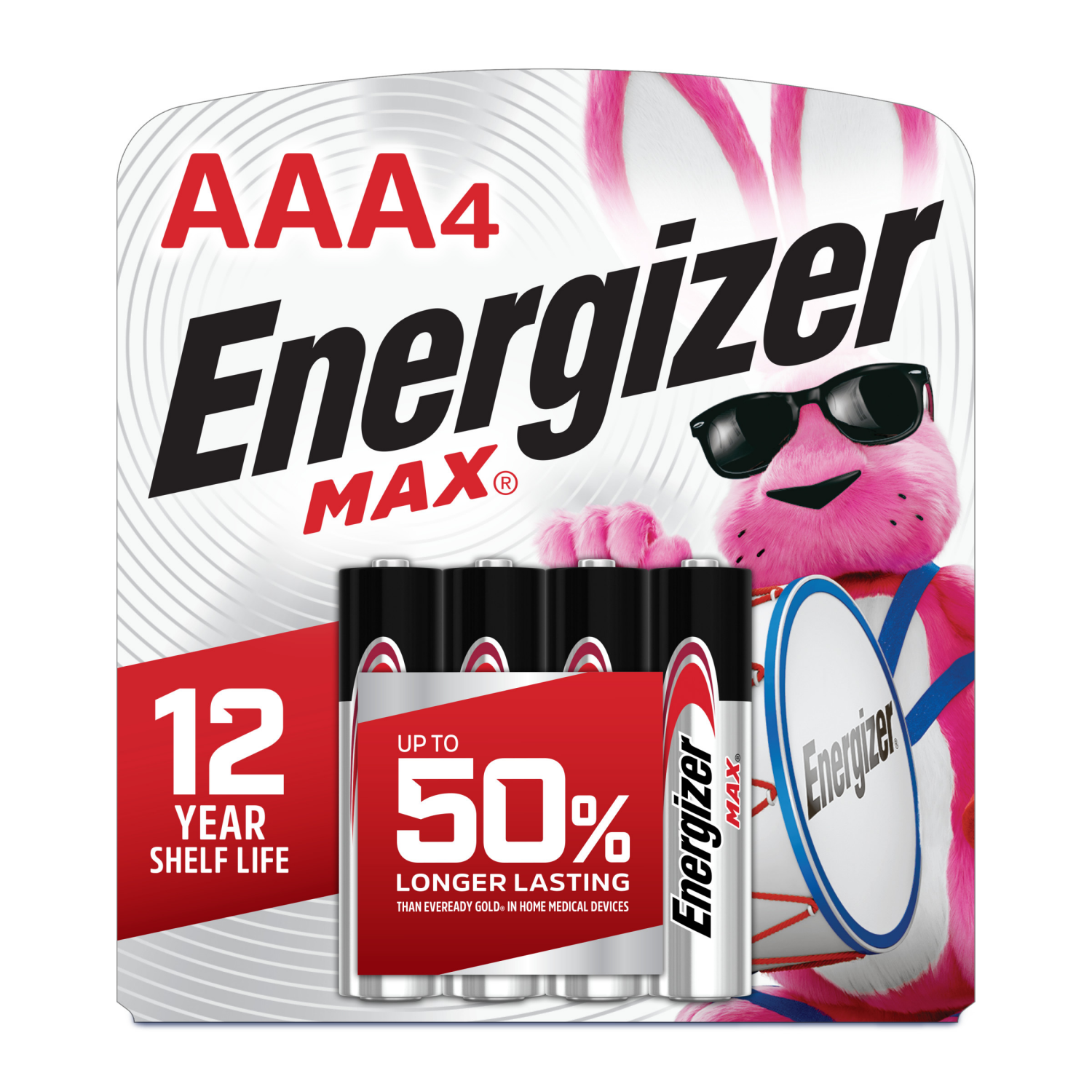 slide 1 of 2, Energizer MAX AAA Batteries (4 Pack), Triple A Alkaline Batteries, 4 ct