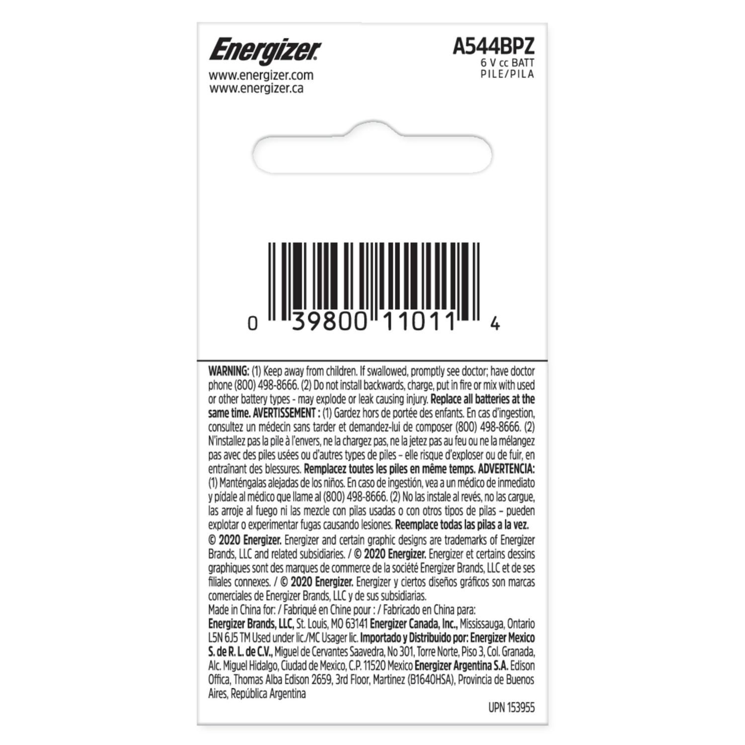 slide 2 of 2, Energizer ENER 6V Photo Battery, 1 ct