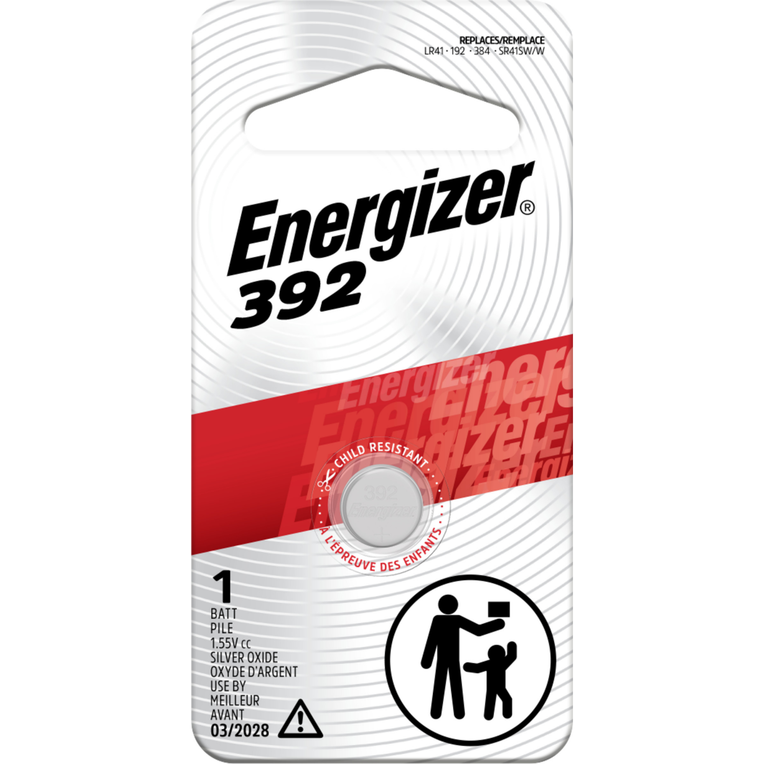 slide 1 of 2, Energizer 392 Silver Oxide Button Battery, 1 Pack, 1 ct