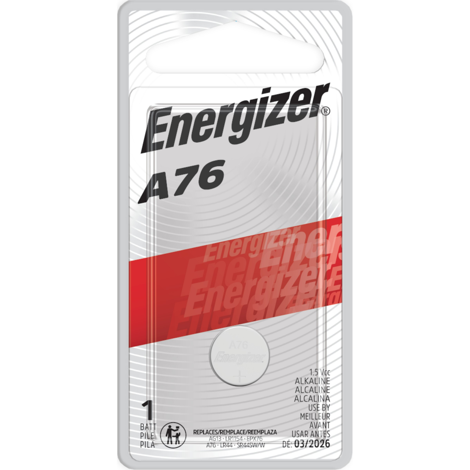 slide 1 of 2, Energizer A76 Watch/Photo Battery, 1 ct