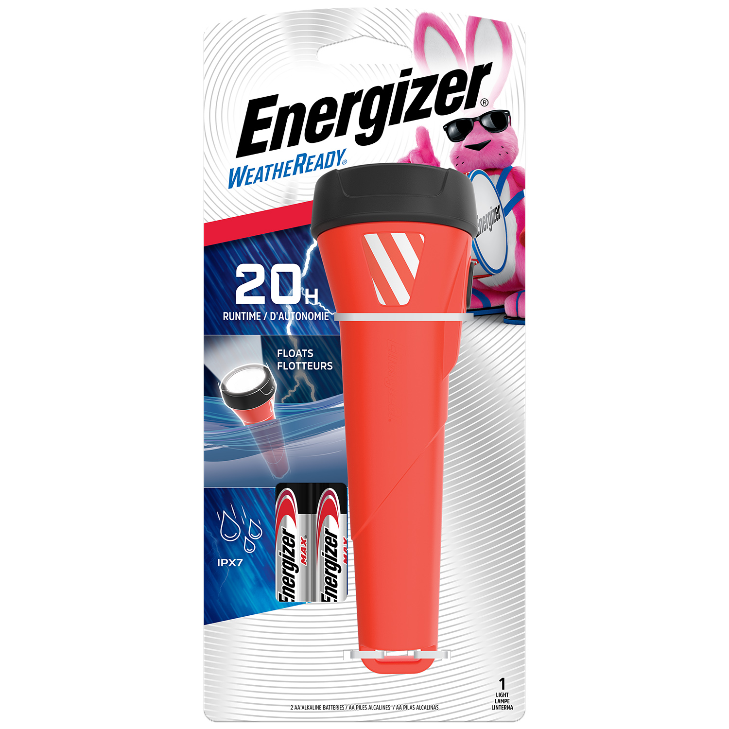 slide 1 of 2, Energizer Waterproof LED AA Flashlight, Weatheready Floating Light, 1 ct