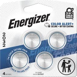 Energizer 2032 Batteries (4 Pack), 3V Lithium Coin Batteries