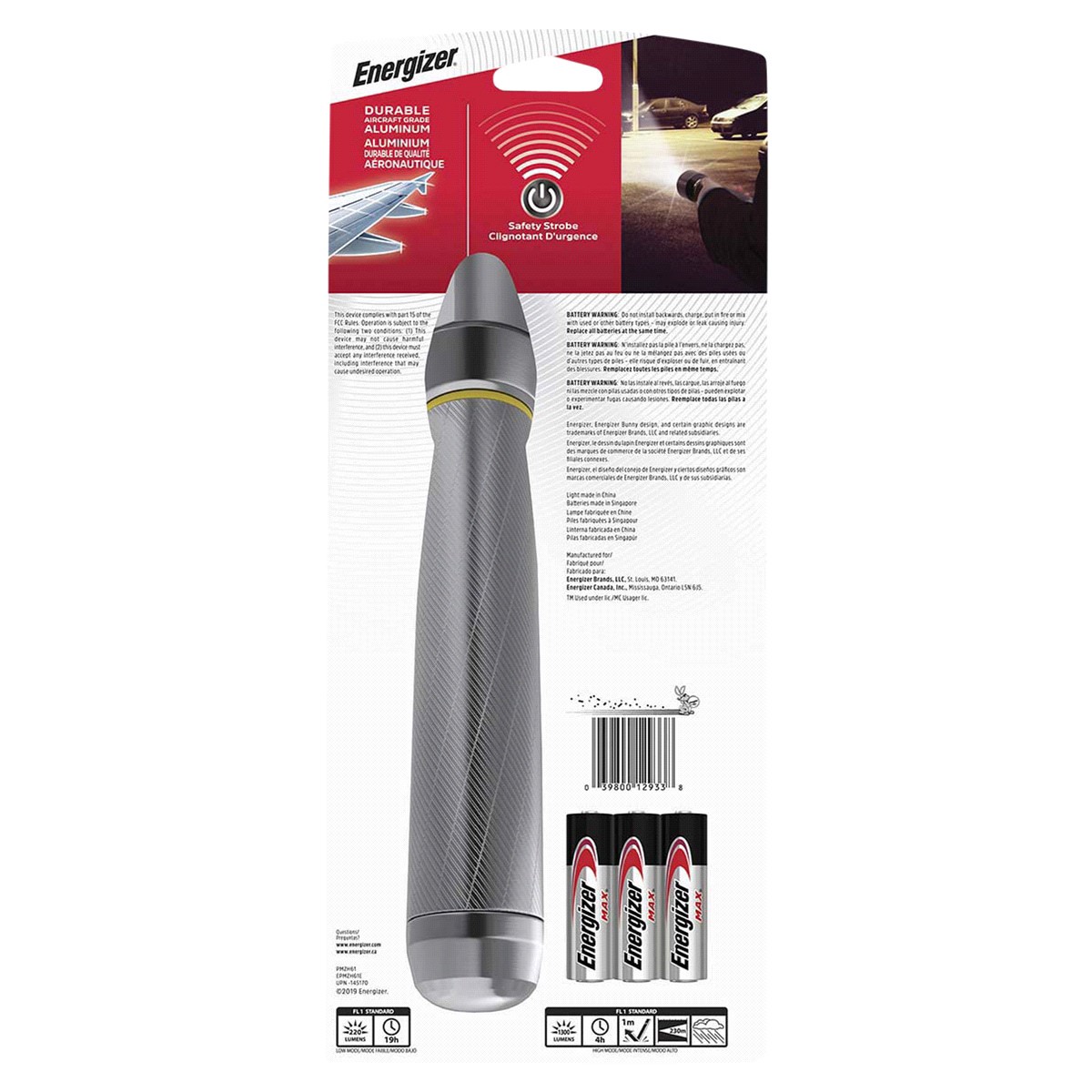 slide 2 of 2, Energizer Vision Hd Focus Metal Led Flashlight - Black, 1 ct