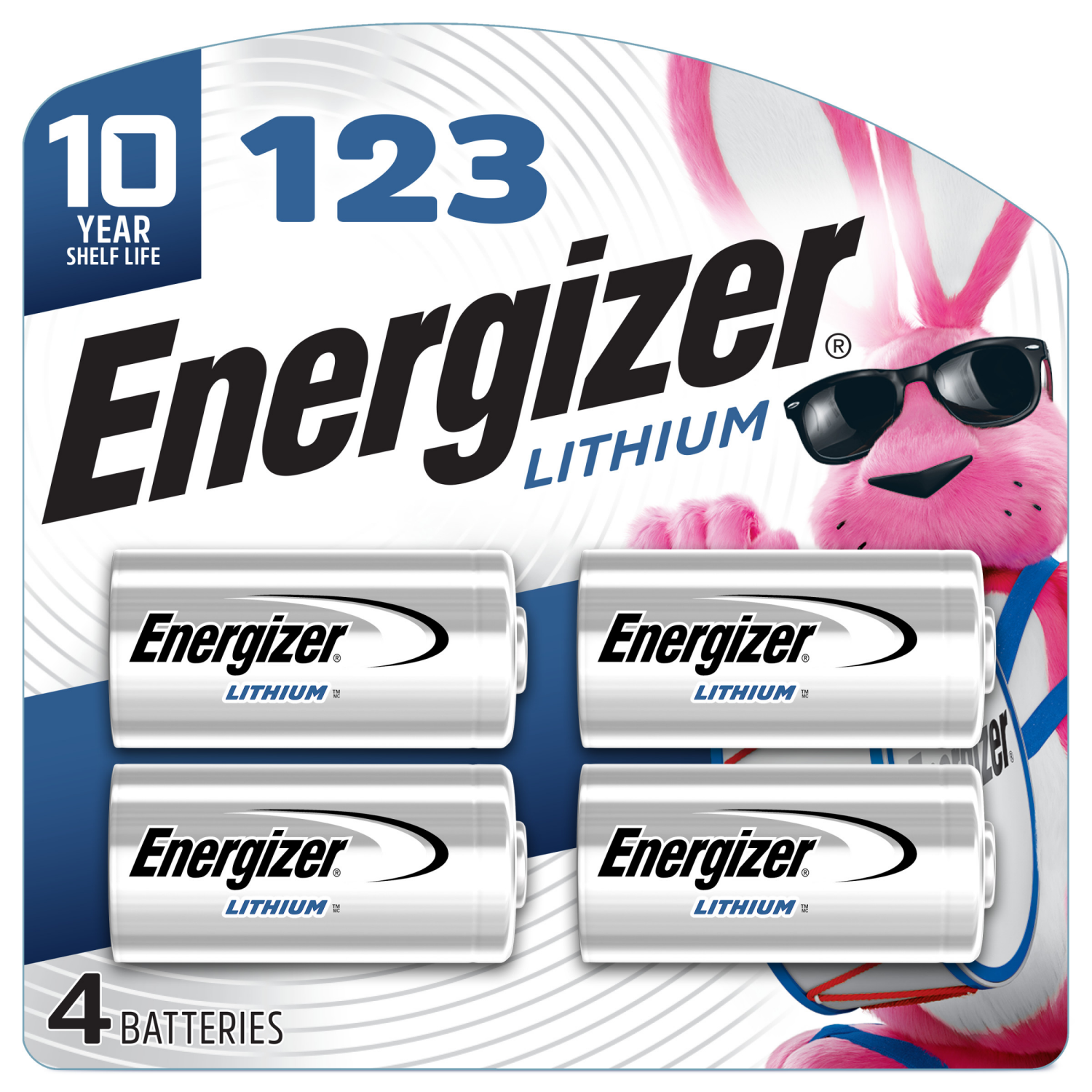 slide 1 of 2, Energizer 123 Lithium 4-PK, 4 ct