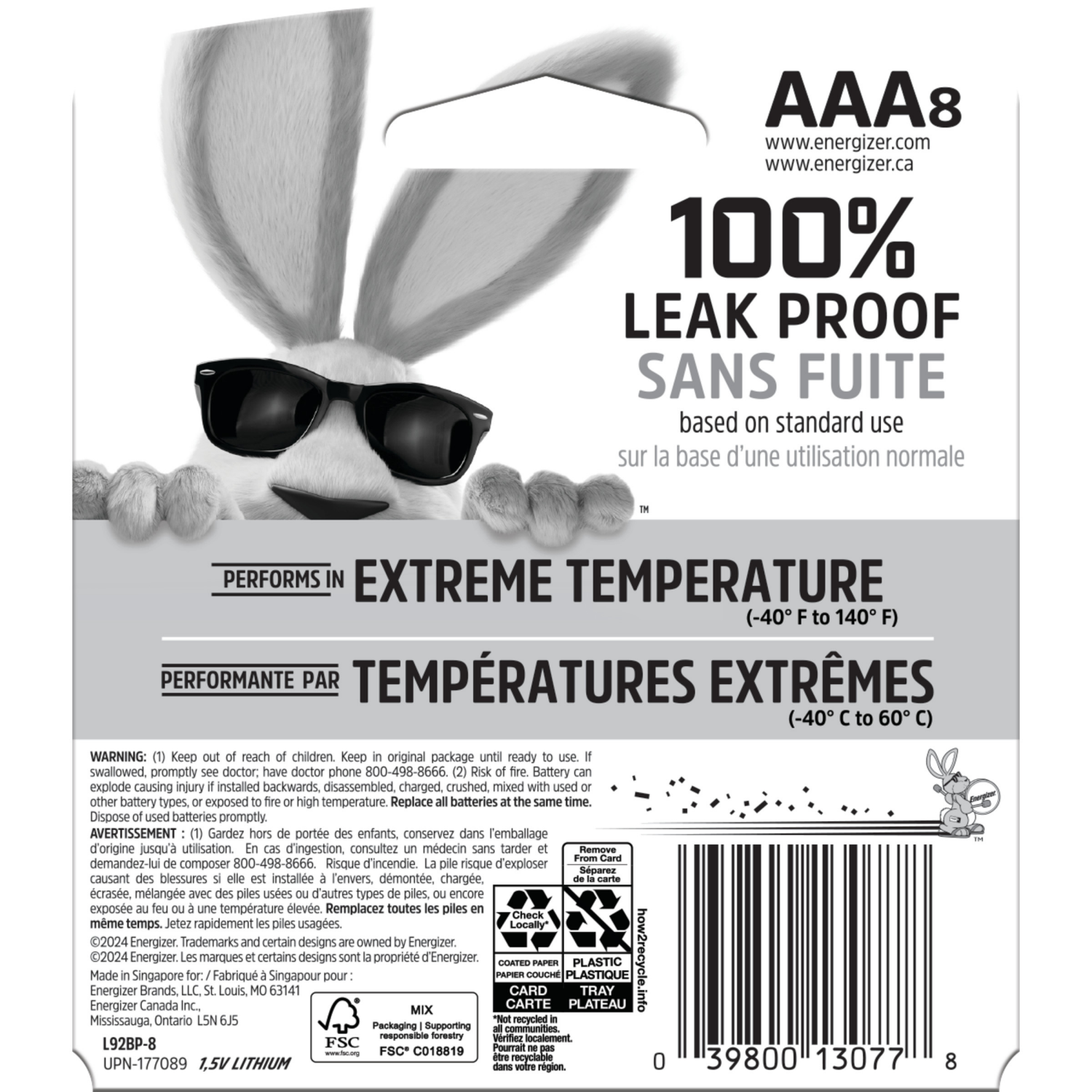 slide 2 of 2, Energizer Ultimate Lithium AAA Batteries (8 Pack), Lithium Triple A Batteries, 8 ct