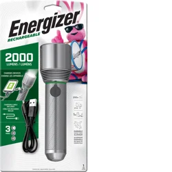 Energizer Rechargeable LED Flashlight, 2000 Lumen, Excellent Emergency Light