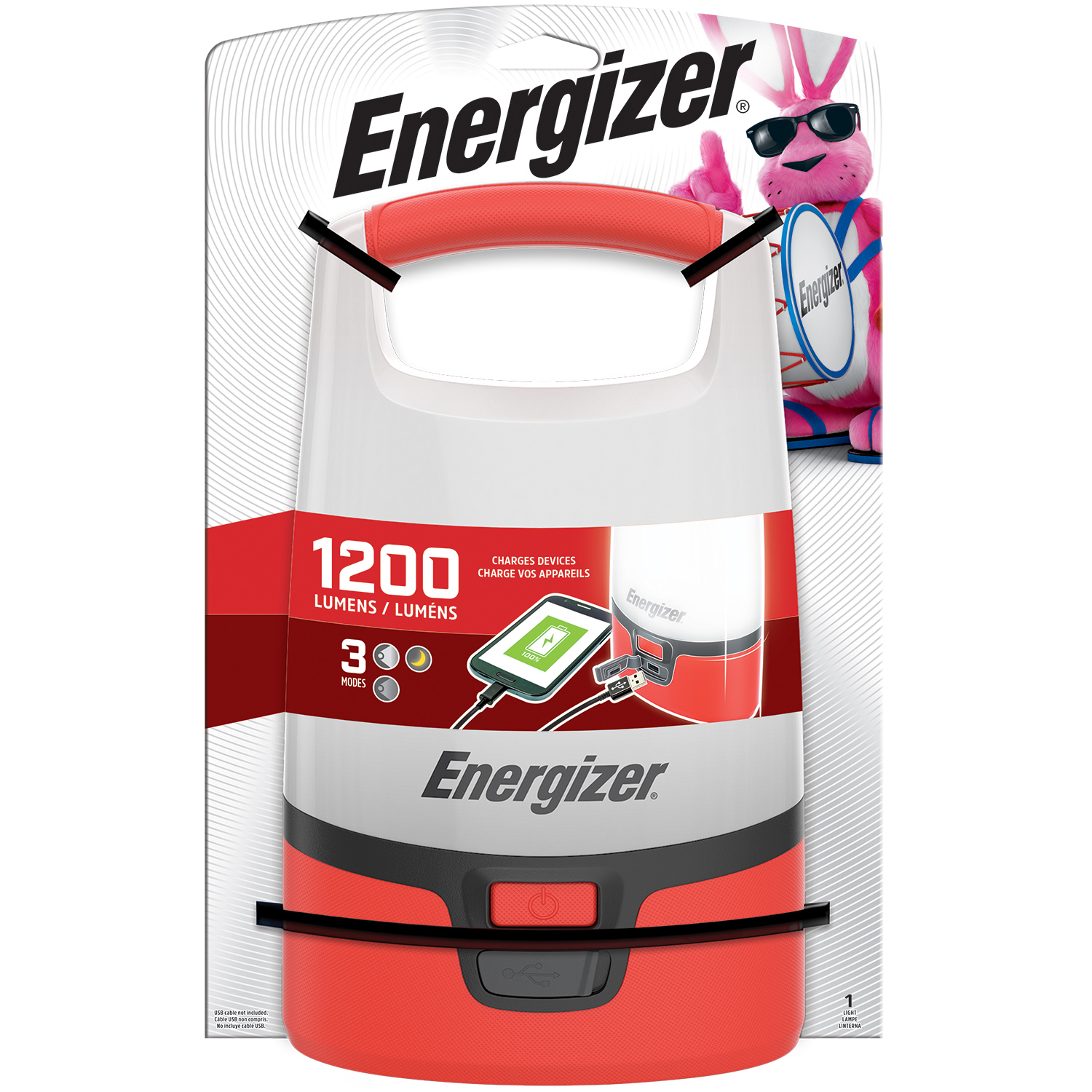 slide 1 of 2, Energizer Vision LED USB Lantern 1000 Lumens, 1 ct