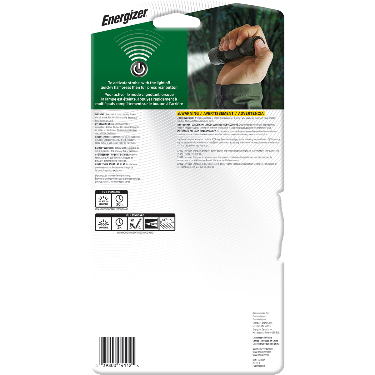 slide 2 of 2, Energizer Rechargeable Tactical Flashlight, TacR700, 1 ct