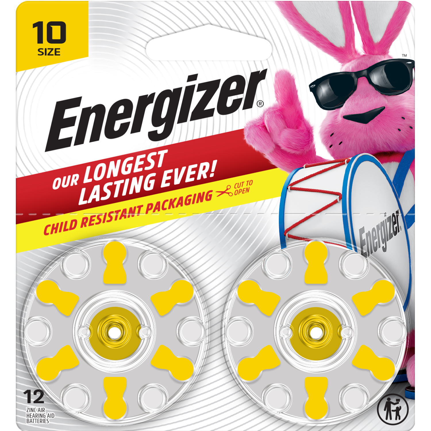 slide 1 of 2, Energizer 1.45V Zinc Air Batteries Size 10 12 ea, 12 ct