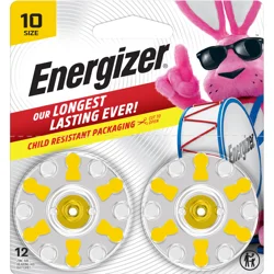 Energizer 1.45V Zinc Air Batteries Size 10 12 ea