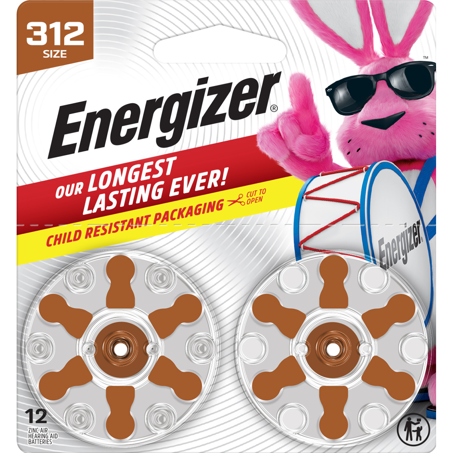 slide 1 of 2, Energizer Size 312 Batteries 12 Each, 12 ct
