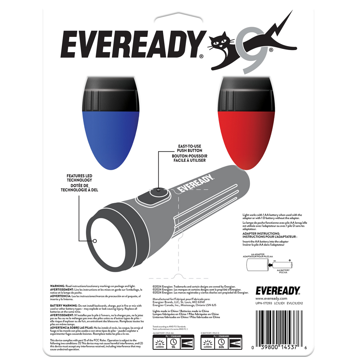slide 2 of 2, Energizer Eveready 2pk Flashlight, 2 ct