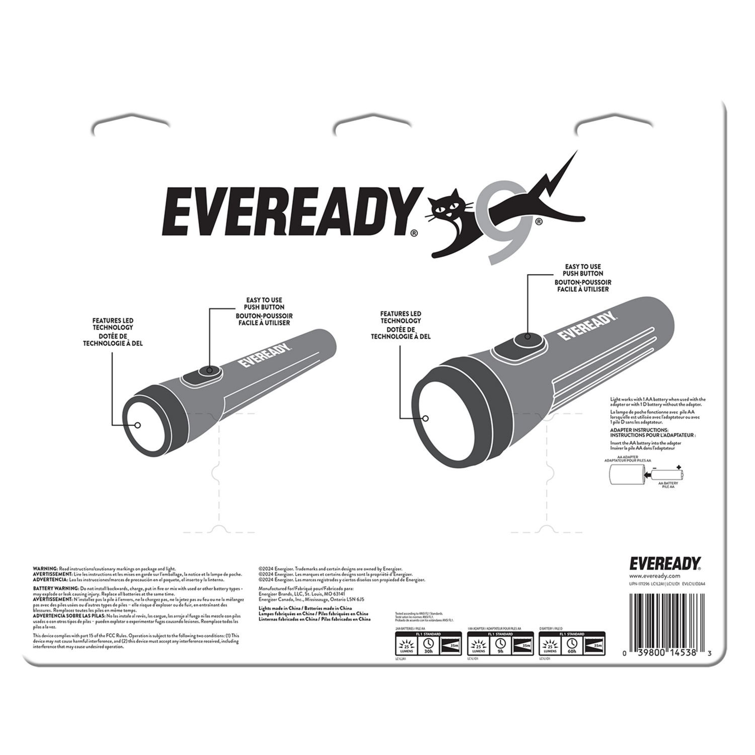 slide 2 of 2, Energizer Eveready LED Flashlight Multipack, 4 Count, 4 ct
