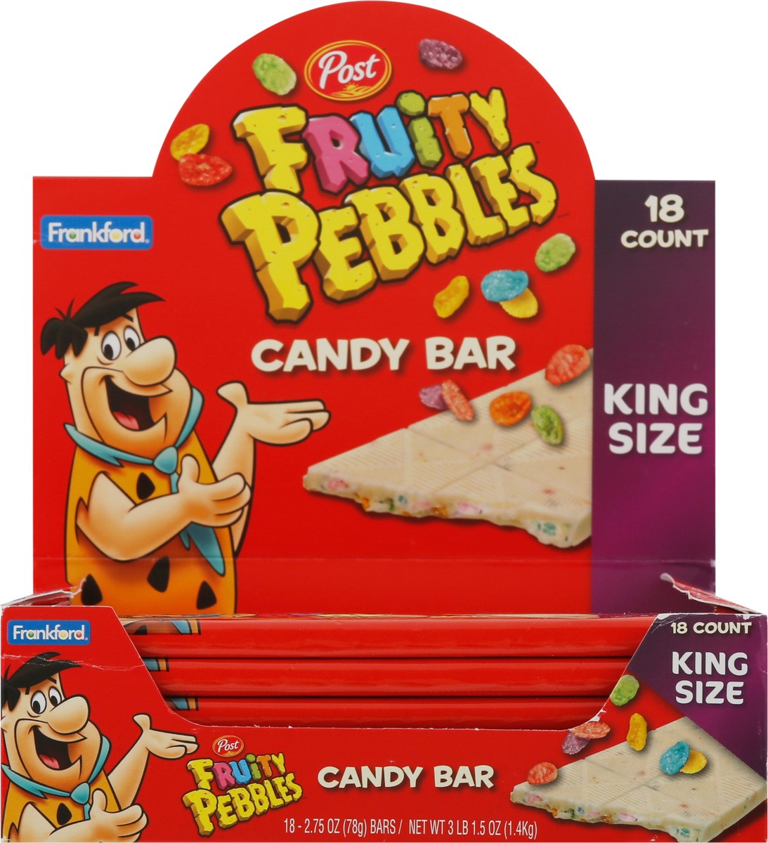 slide 4 of 7, Frankford Post Fruity Pebbles Candy Bar King Size 2.75 oz, 2.75 oz