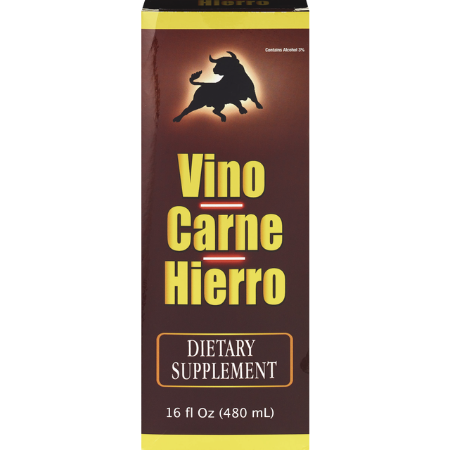 slide 1 of 1, NON BRAND Vino Carne Hierro Dietary Supplement Liquid, 500 ml