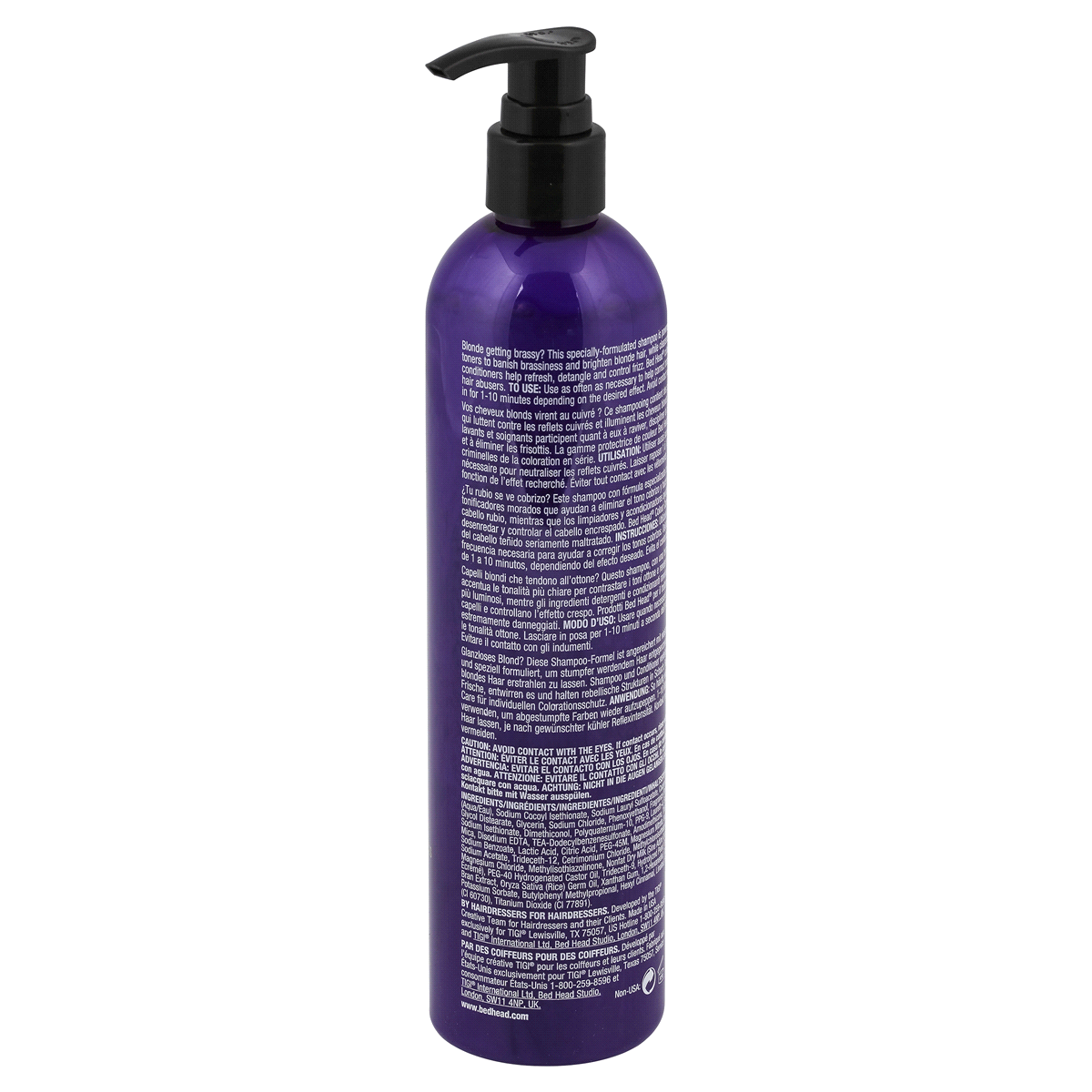 slide 2 of 2, Tigi Bed Head Dumb Blonde Purple Toning Shampoo, 4.23 oz