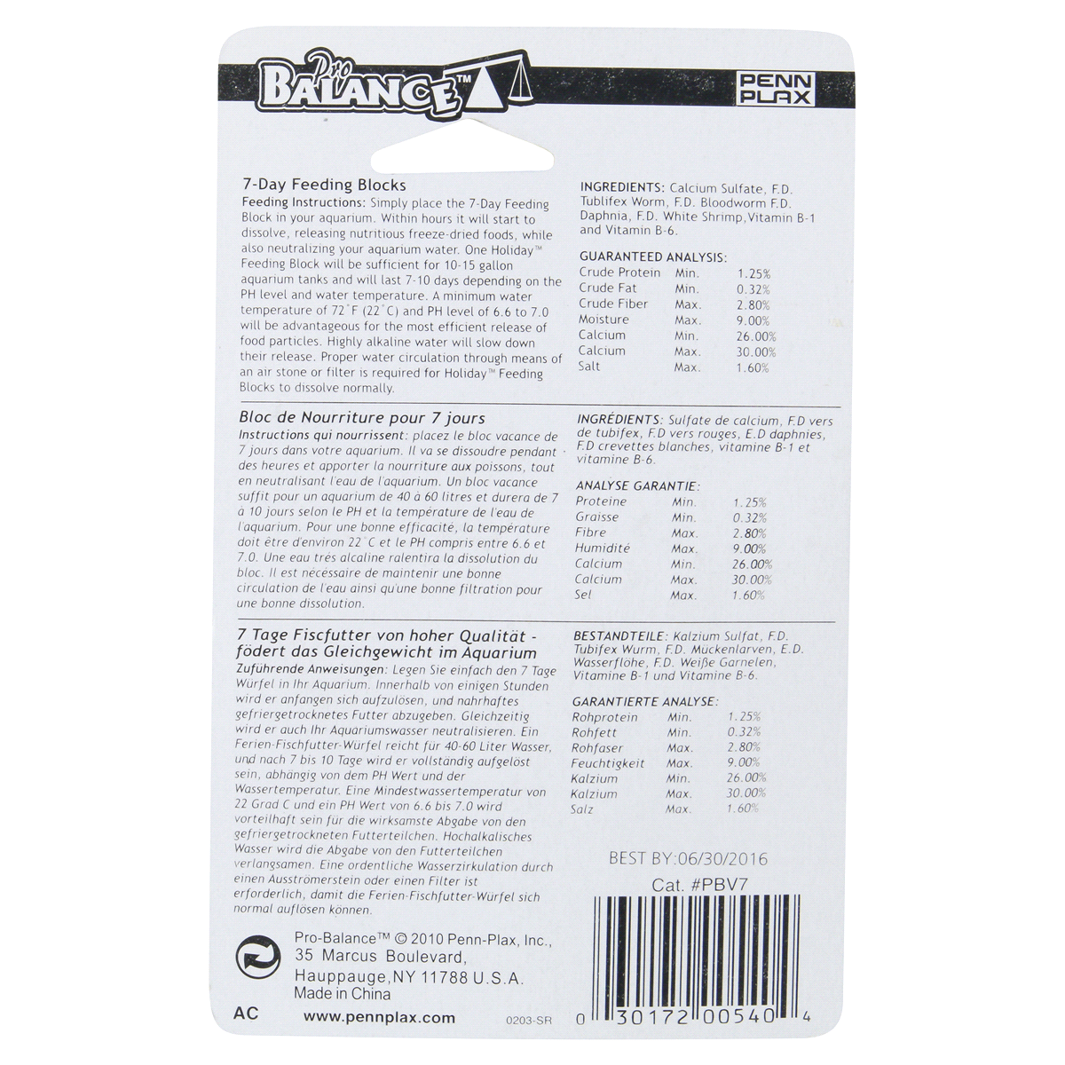 slide 2 of 2, Penn Plax Pro Balance 7 Day Feeding Block, 1.2 oz