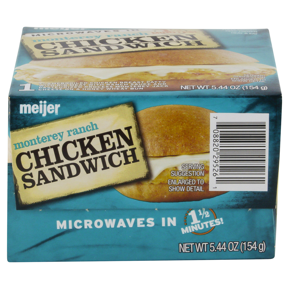 slide 2 of 4, Meijer Monterey Ranch Chicken Sandwich, 5.44 oz