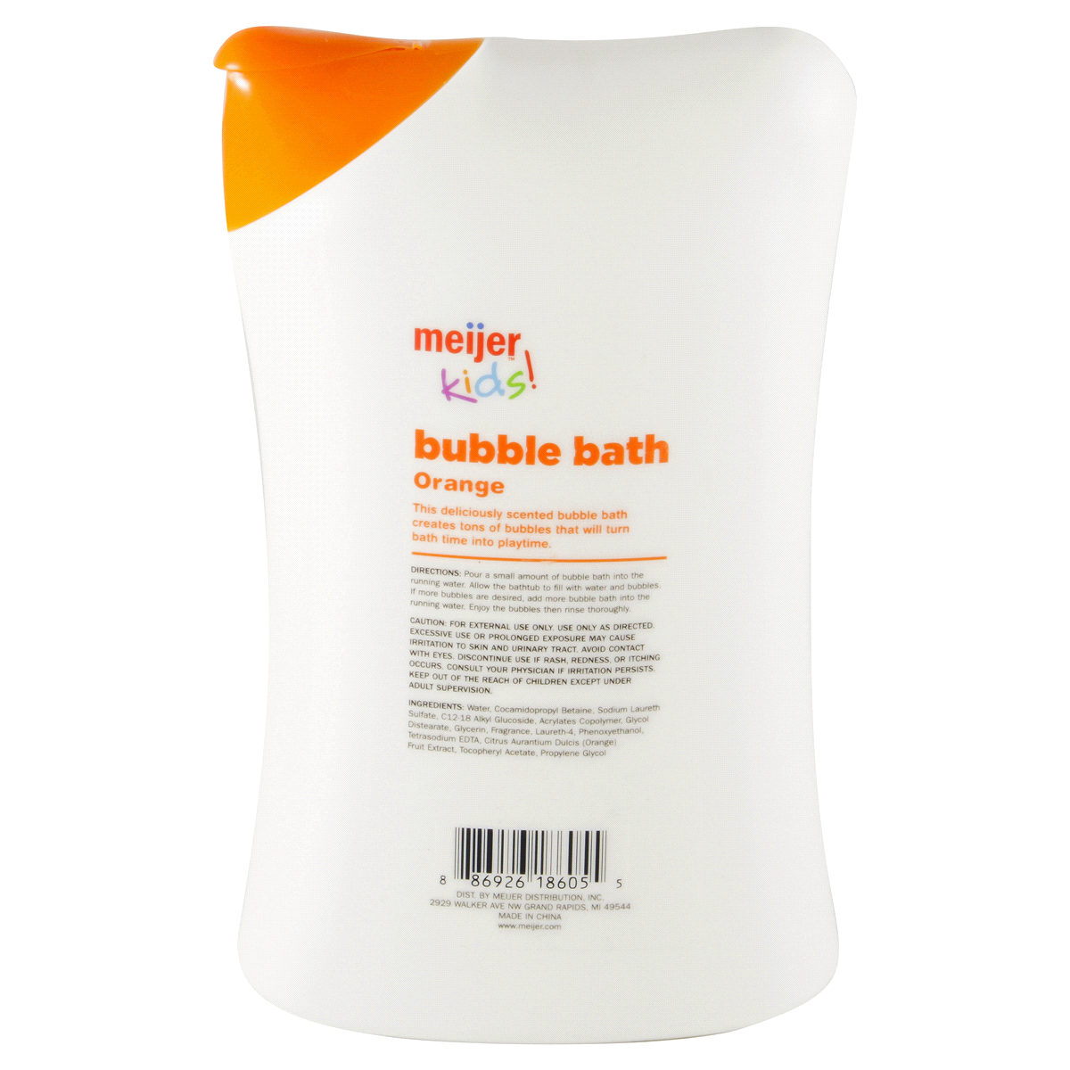 slide 2 of 2, Meijer Kids Bubble Bath, Orange, 16.9 oz