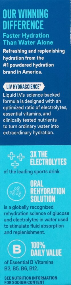 slide 5 of 5, Liquid I.V. Hydration Multiplier Arctic Raspberry Electrolyte Drink Mix 6 - 0.56 oz Sticks, 6 ct