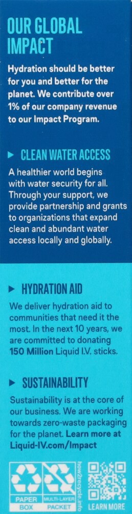 slide 3 of 5, Liquid I.V. Hydration Multiplier Arctic Raspberry Electrolyte Drink Mix 6 - 0.56 oz Sticks, 6 ct