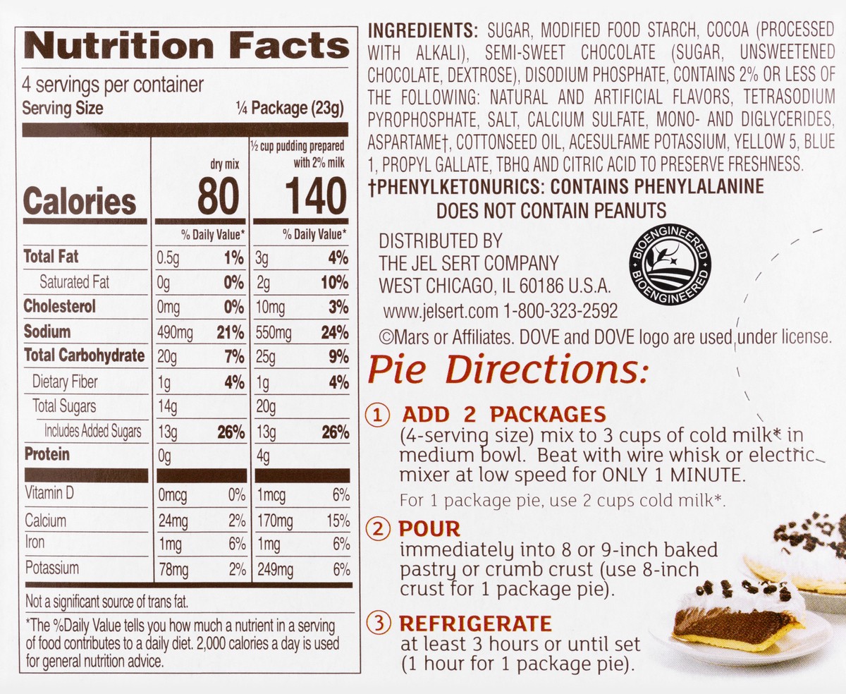 slide 2 of 13, Dove Peanut Butter Milk Chocolate Pudding & Pie Filling - 3.22 oz, 3.22 oz