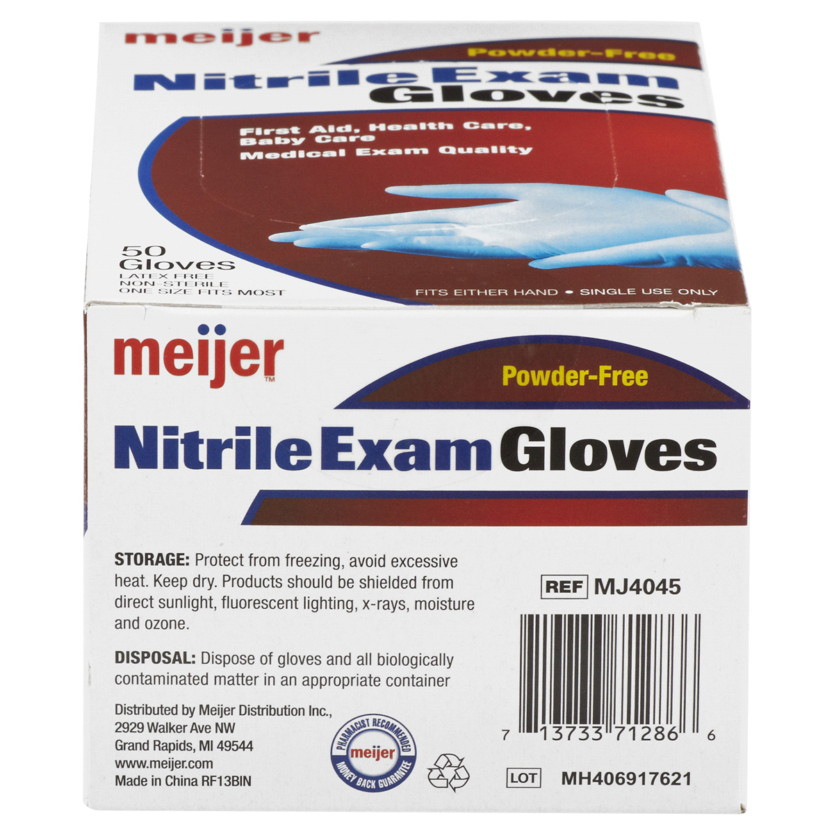 slide 3 of 6, Meijer Nitrile Exam Gloves, 50 ct