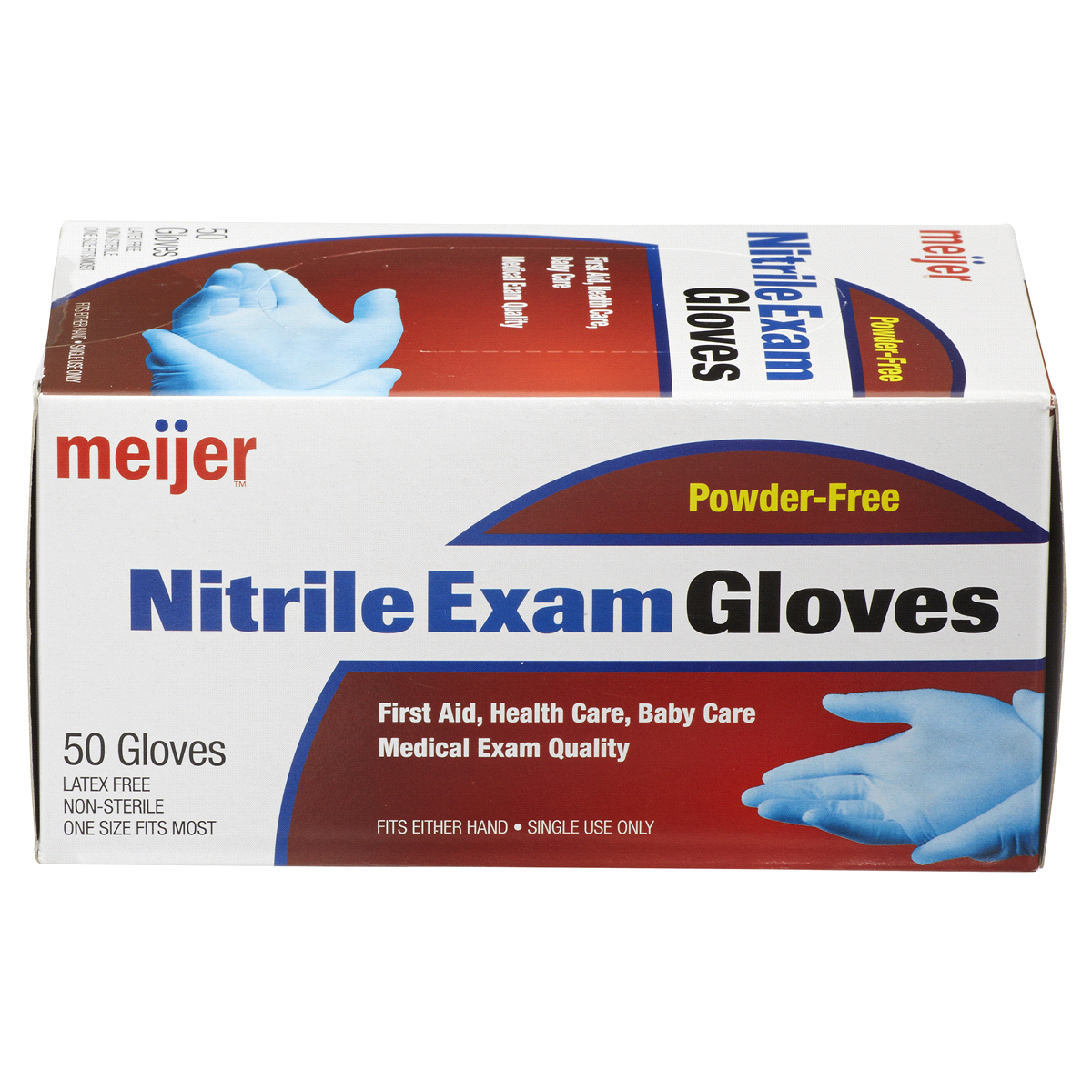 slide 5 of 6, Meijer Nitrile Exam Gloves, 50 ct