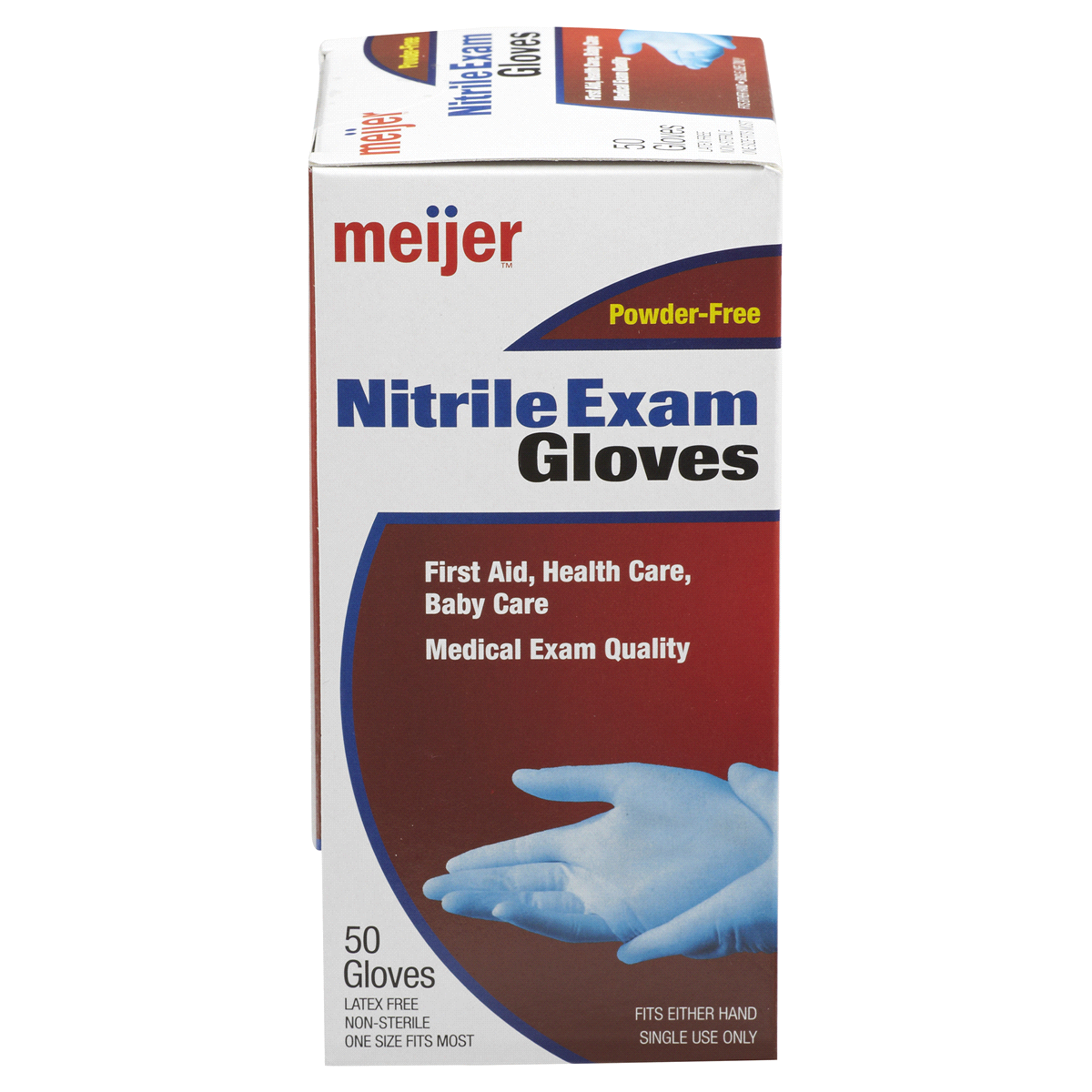 slide 6 of 6, Meijer Nitrile Exam Gloves, 50 ct