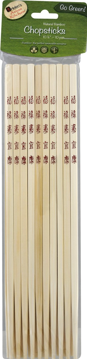 slide 1 of 9, Helen's Asian Kitchen Chopsticks 10Pk, 10 ct