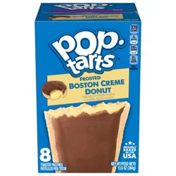Pop-Tarts Toaster Pastries, Breakfast Foods, Kids Snacks, Frosted Boston Creme Donut, 13.5oz Box, 8 Pop-Tarts