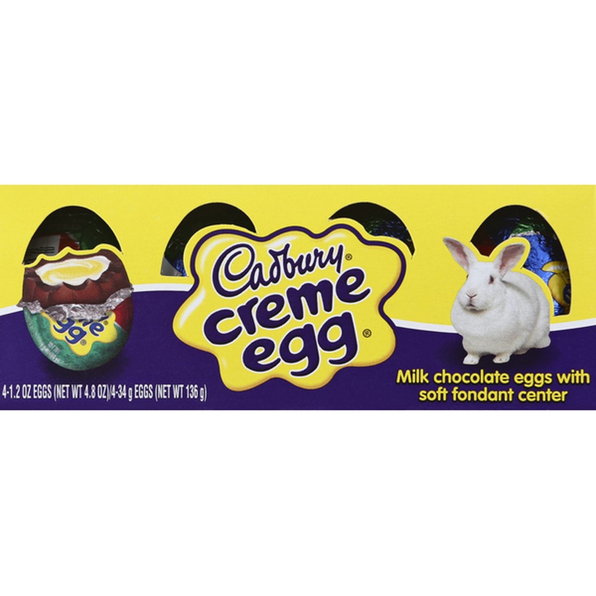 slide 1 of 1, Cadbury Candy, Creme Egg, 4 Pack, 4 ct 1.2 oz