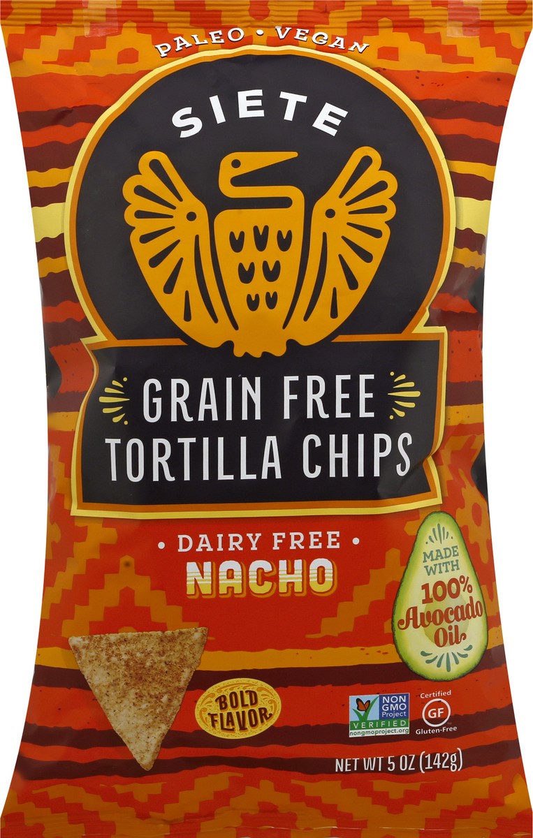 slide 1 of 37, Siete Grain Free Nacho Tortilla Chips 5 oz, 5 oz