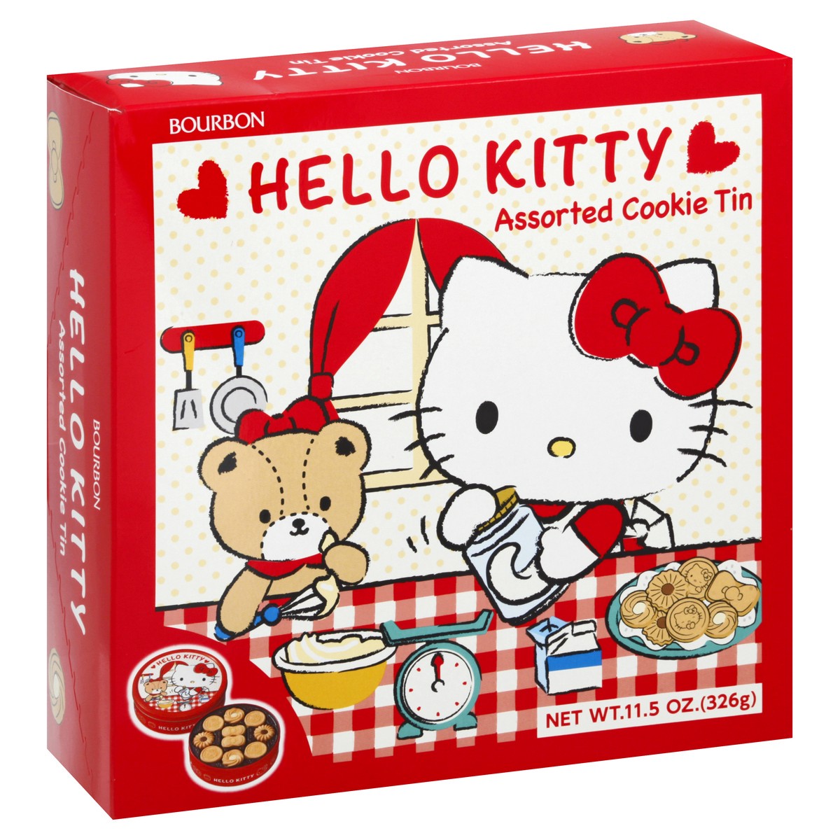 slide 13 of 13, Bourbon Assorted Hello Kitty Cookie Tin 11.5 oz, 11.5 oz