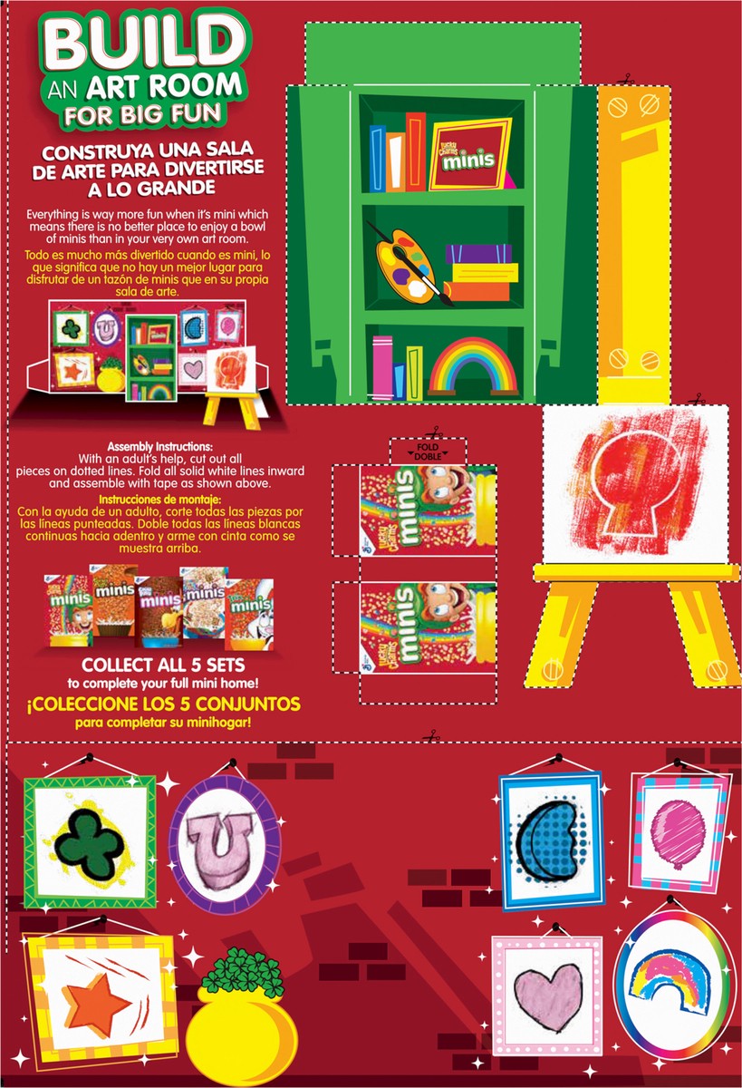 slide 3 of 9, Lucky Charms Minis Cereal with Marshmallows, Breakfast Cereal with Whole Grains, 10.5 oz, 10.5 oz