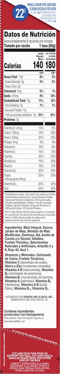 slide 7 of 9, Lucky Charms Minis Cereal with Marshmallows, Breakfast Cereal with Whole Grains, 10.5 oz, 10.5 oz