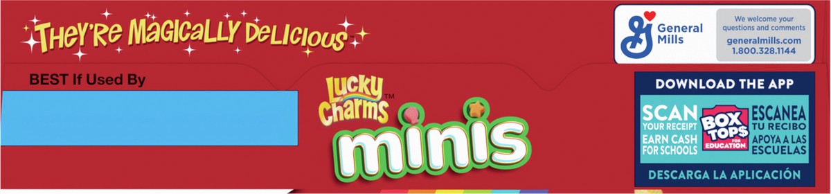 slide 9 of 9, Lucky Charms Minis Cereal with Marshmallows, Breakfast Cereal with Whole Grains, 10.5 oz, 10.5 oz
