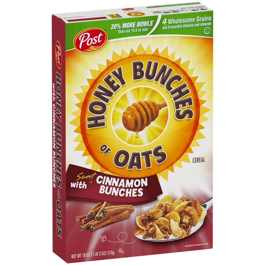 slide 2 of 5, Honey Bunches of Oats with Sweet Cinnamon Bunches, 18 oz