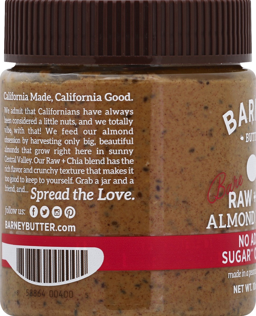 slide 3 of 6, Barney Butter Almond Butter, Raw + Chia, 10 oz