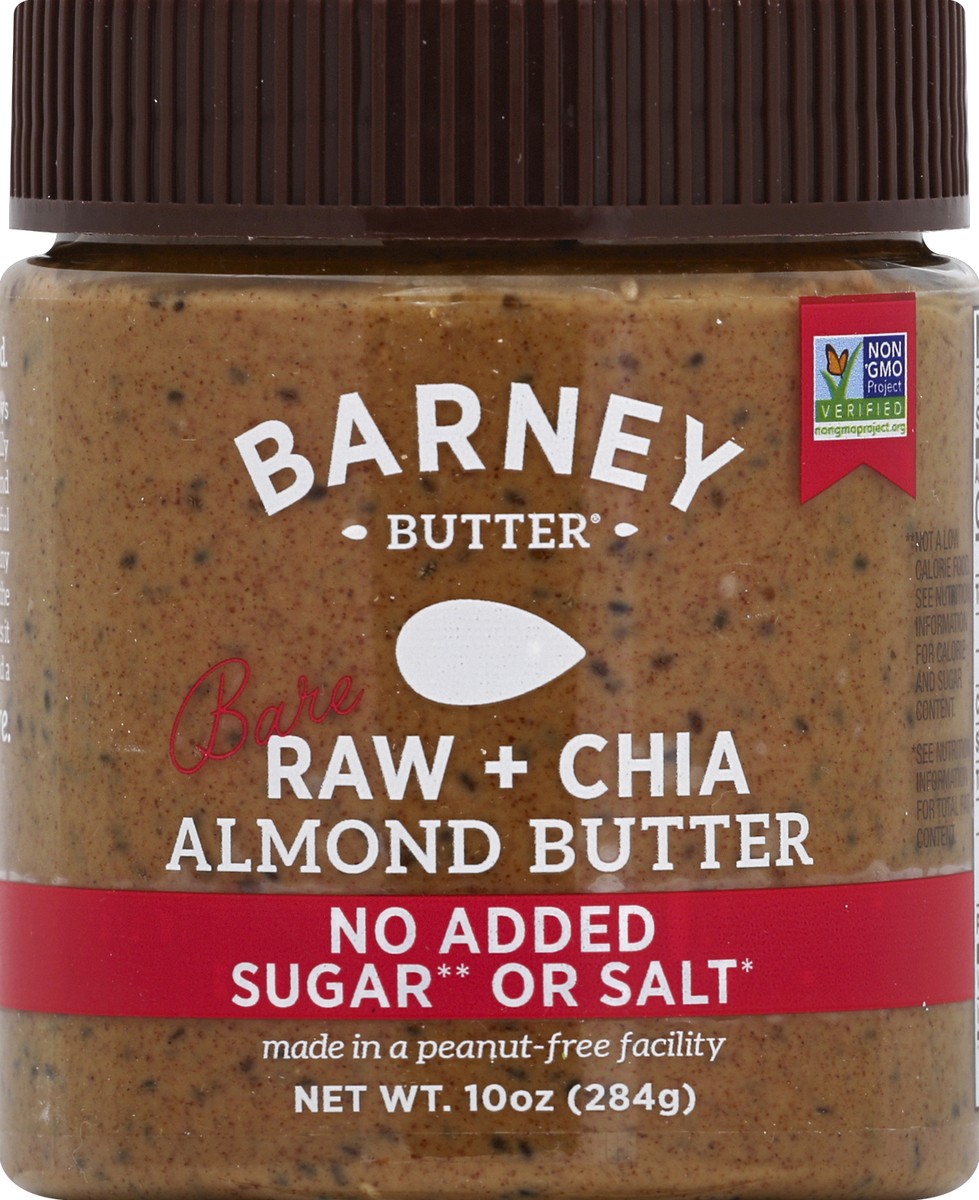 slide 5 of 6, Barney Butter Almond Butter, Raw + Chia, 10 oz