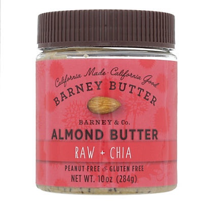 slide 1 of 6, Barney Butter Almond Butter, Raw + Chia, 10 oz